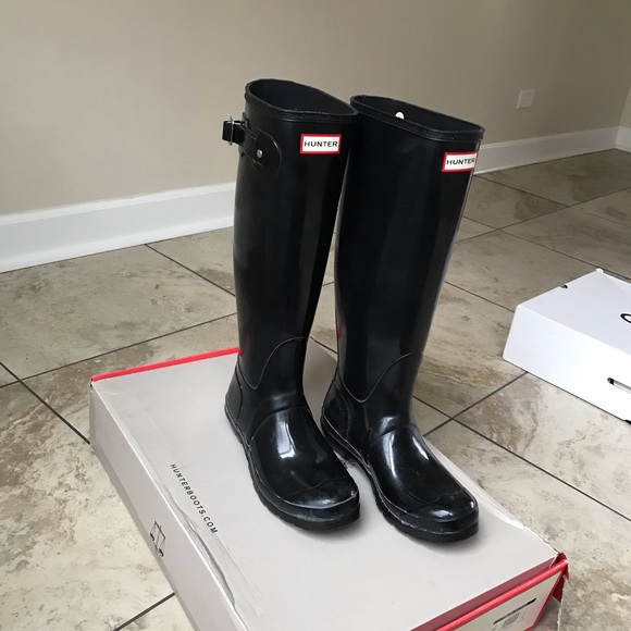 Hunter | Shoes | Womens Org Tall Gloss 